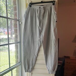 4/$25 SALE Mens Kenneth Cole LARGE Light Gray Drawstring Sweatpants with Pockets